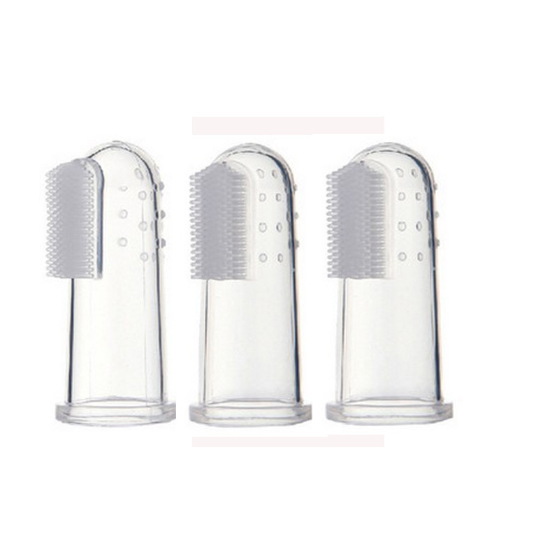 Силиконовая зубная щетка-напальчник для малышей