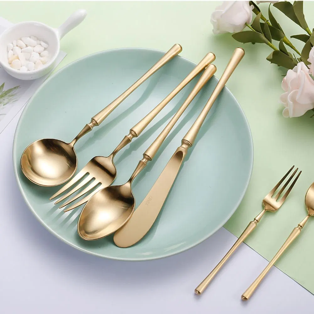 Disposable Plastic Gold Fork Knife Spoon Plates Party Supplies Kits Cutlery Plastic Spoon and Fork