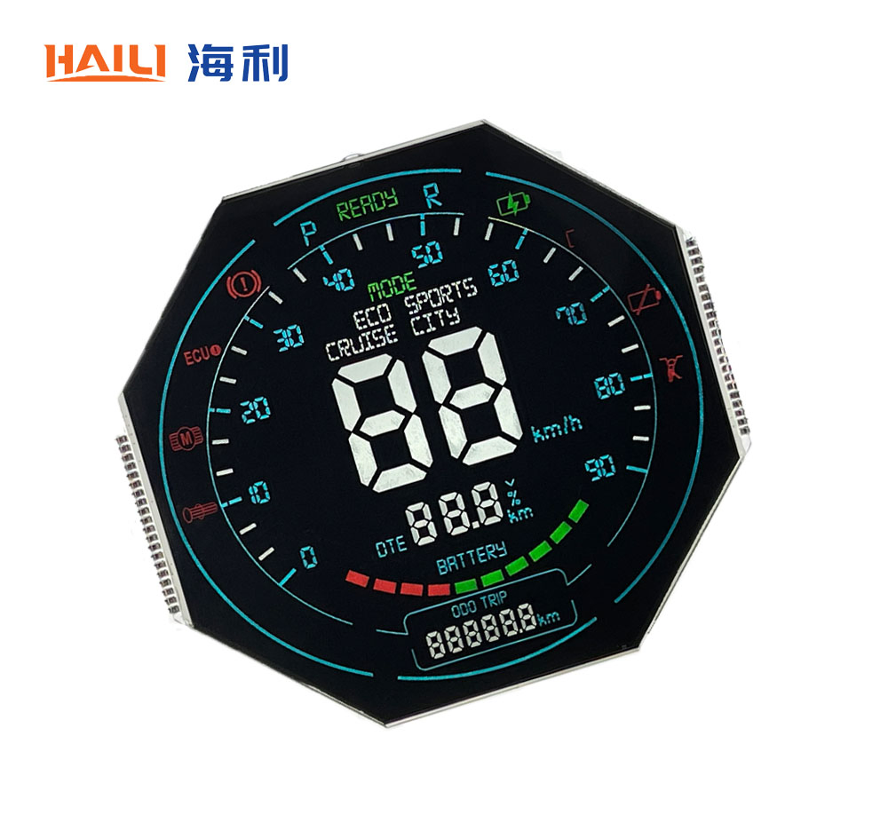 Custom 7 Segment Negative Va LCD Display FSTN Stn Htn Tn Monochrome LCD Screen LCD Display for Speedmeter /Electric Motorcycle/Obdometer/Electric Bike Display