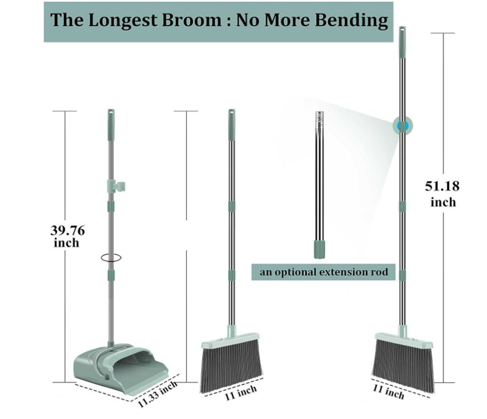 Large Size and Stiff Broom Dust Pan with Long Handle