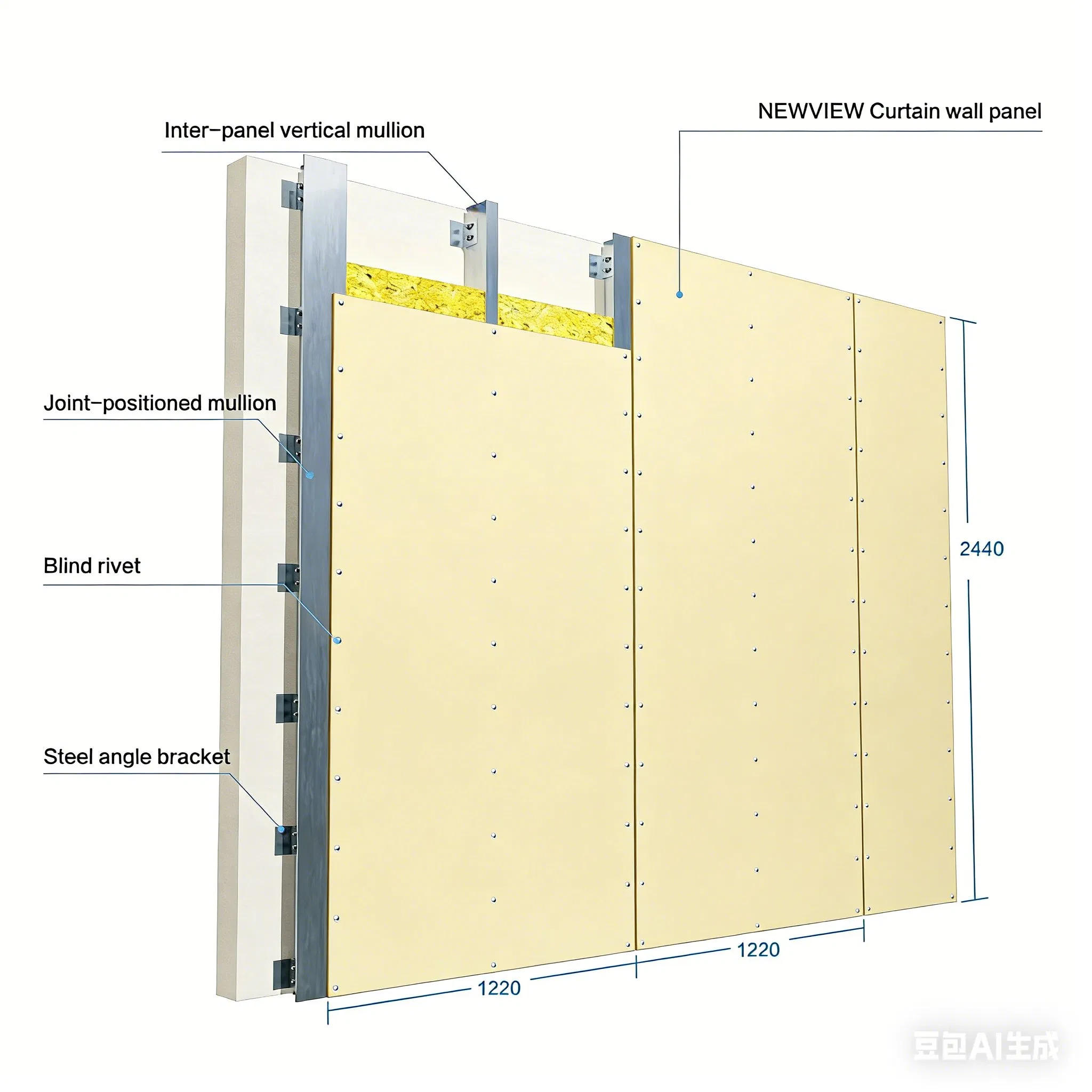 OEM Customize Different Sizes Exterior Fiber Cement Board Curtain Wall