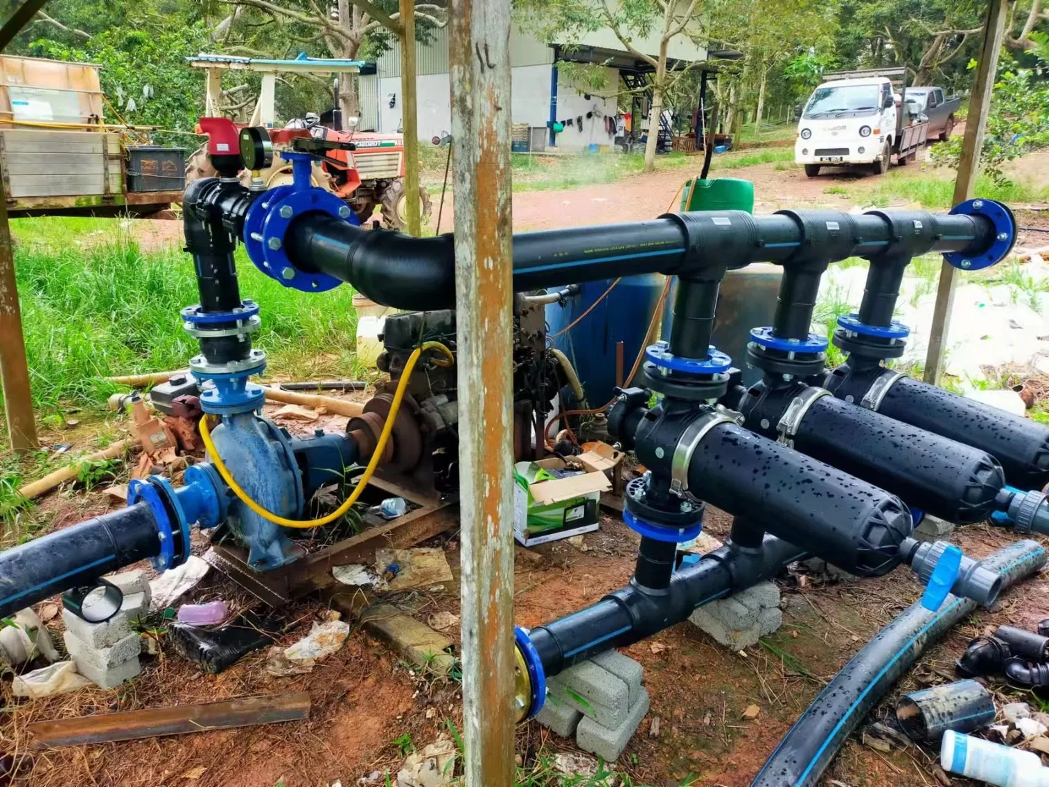 Agricultural Water Treatment Machinery Semi-Auto Hand Cleaning Backwash Screen Filter System