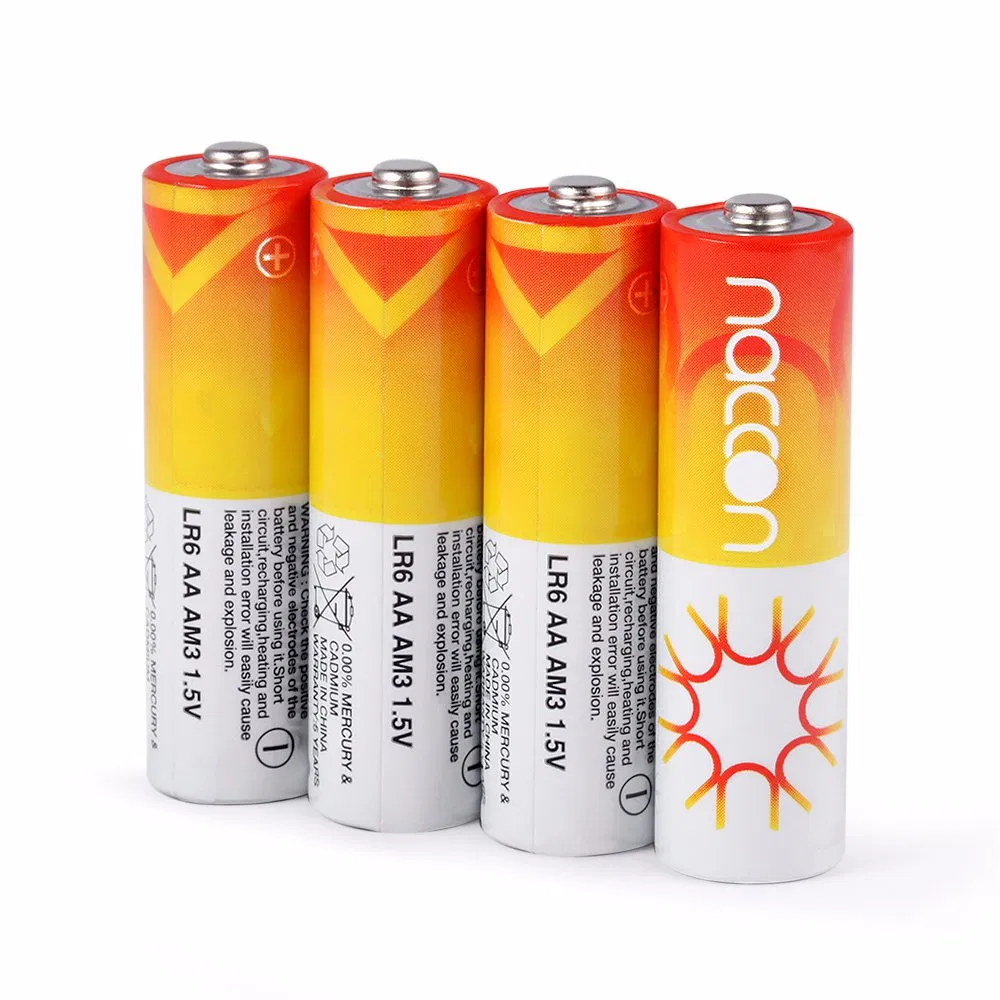 Factory Reasonable Price Am3 Lr6 AA Size Aluminum Jacket Alkaline Battery AA Battery with RoHS Kc Certificates