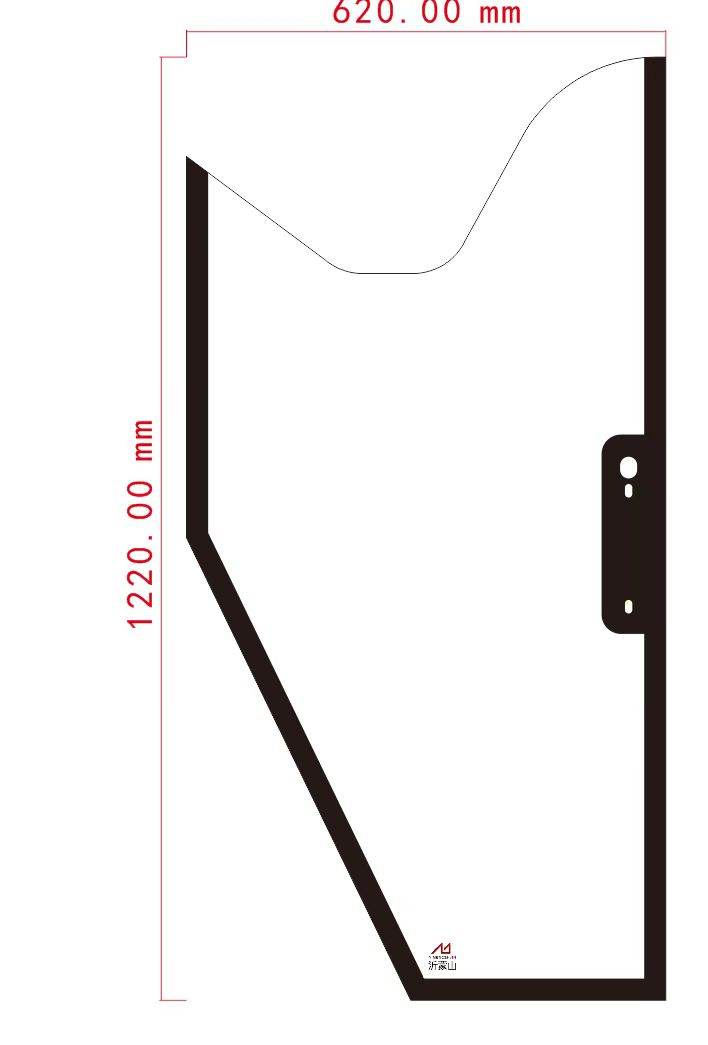 Прозрачное закаленное стекло высокой плотности для боковой двери инженерной техники/трактора