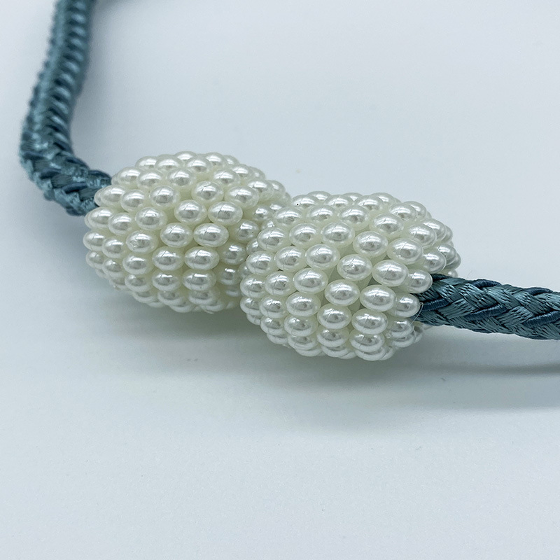 Decorative Two Pearl Ball Curtain Tieback Magnetic Curtain Tieback