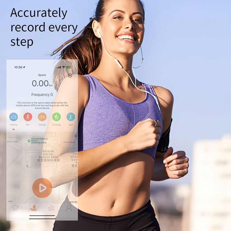 Умное кольцо с сенсорным экраном и отслеживанием здоровья