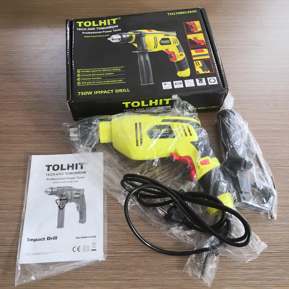 Tolhit Professional Power Tools 850W 13mm Concrete Drilling Industrial Electric Impact Drill