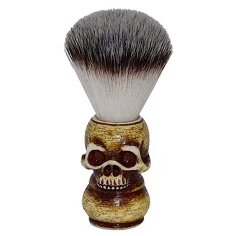 Barber Vegan Grooming 30mm 22mm Shaving Mug Cream Razor Brush Set Legacy Luxury Black Stand Soap DIY Skull Shave Mug Brush