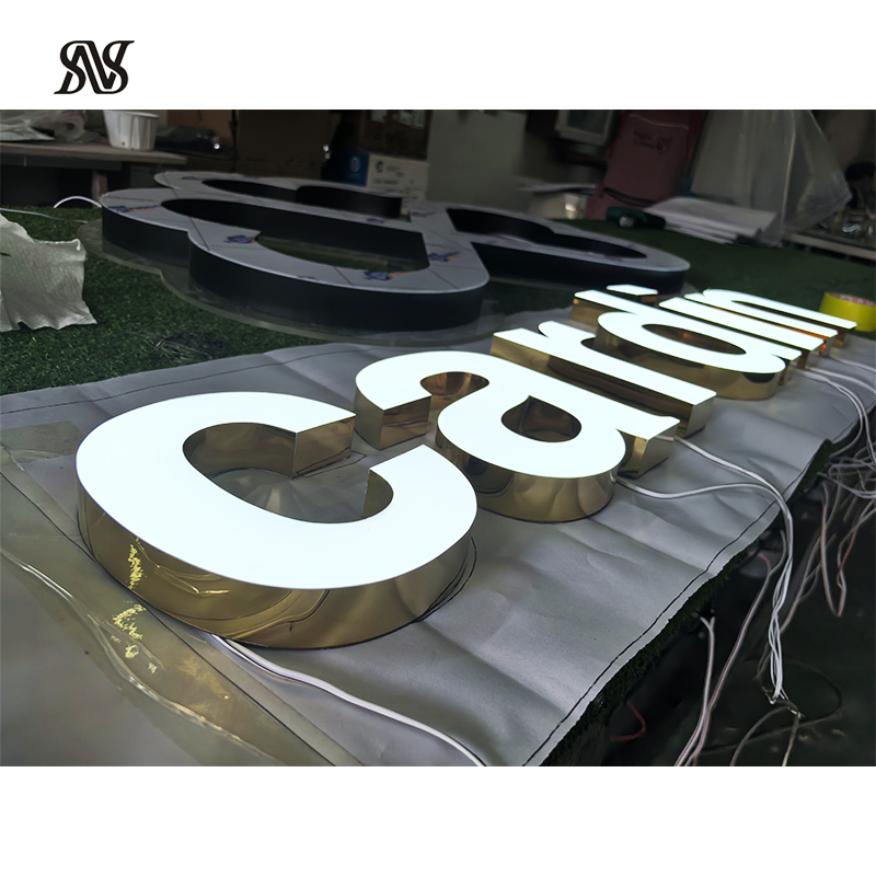 Acrylic Letters Sign Wall Mounted Illuminated LED Channel Letter with Lighting
