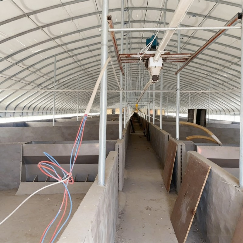 Custom-Sized Light-Transmitting Anti-Corrosion Livestock Steel Cattle Sheds, Chicken Coops & Horse Stables