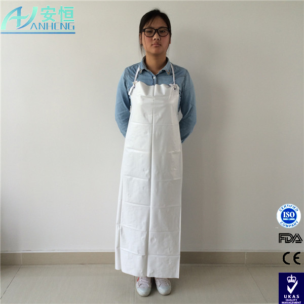 Disposable White PVC Waterproof Kitchen Apron