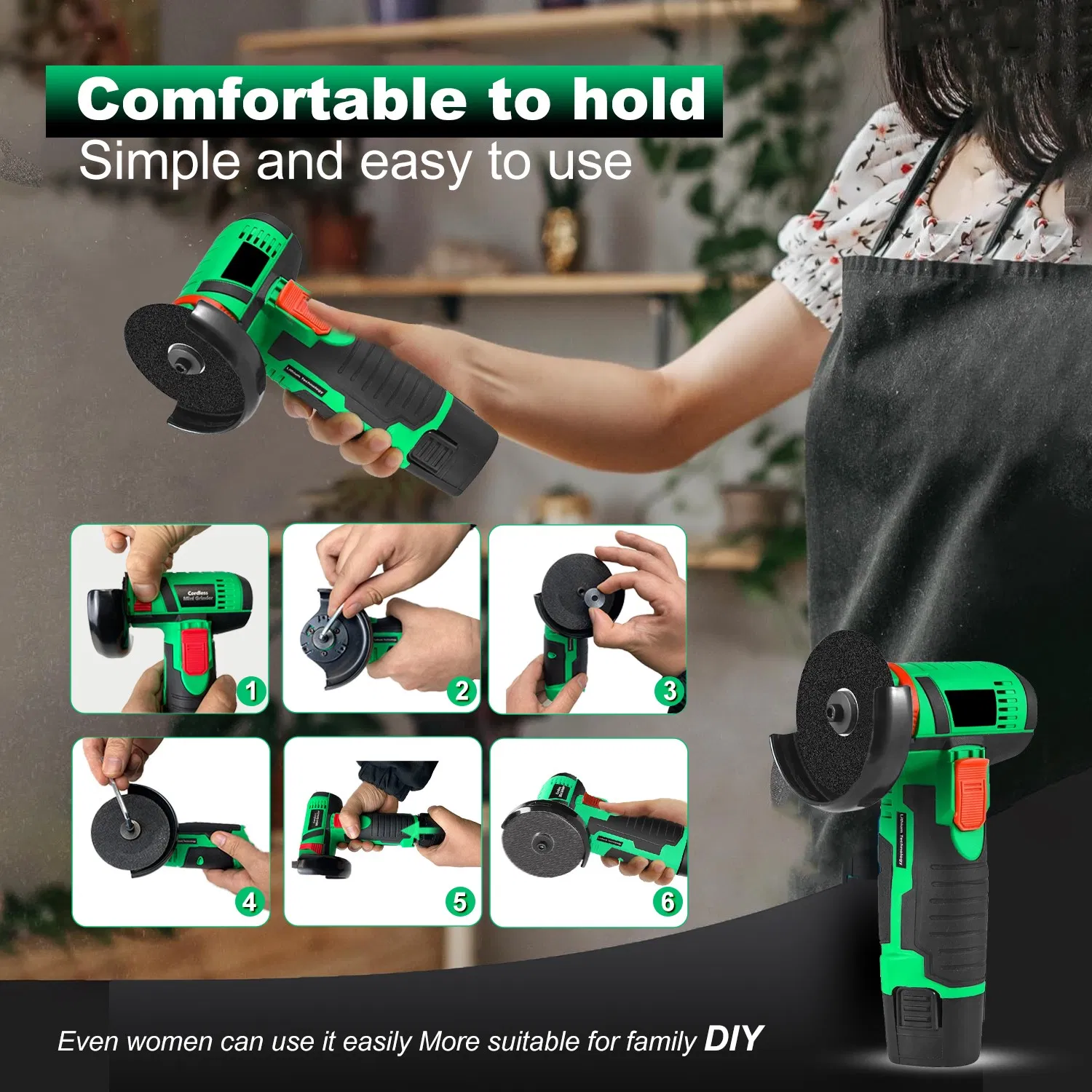 Powerful 12V Cordless Mini Grinder for Precision Grinding