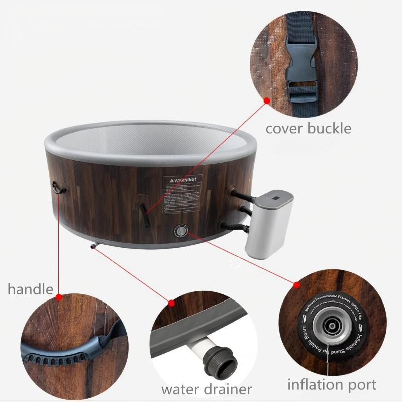 Inflatable Massage Bathtub Outdoor SPA Bubble Hottub Whirlpool Bath Tub
