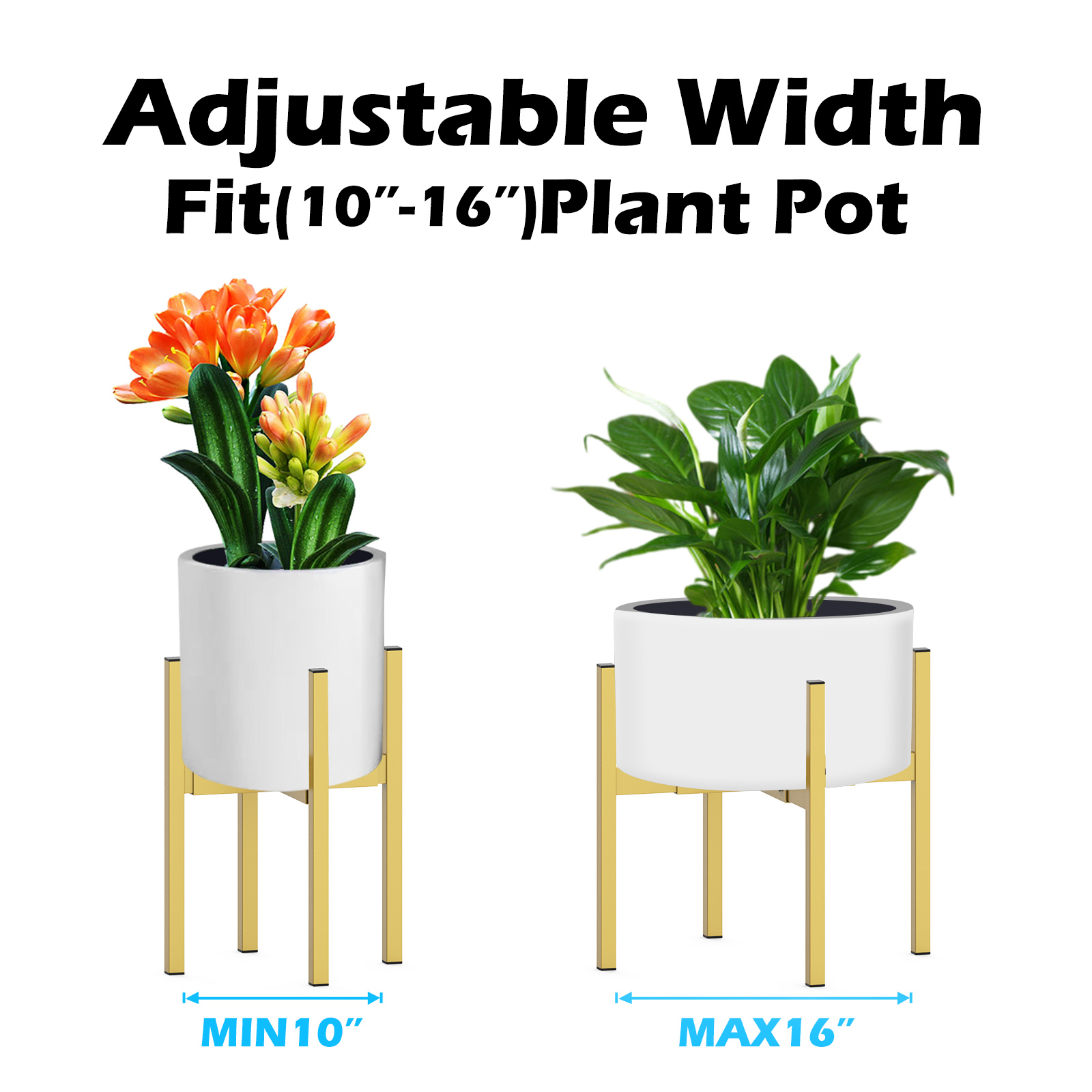 Горшок цветочный металлический декоративный