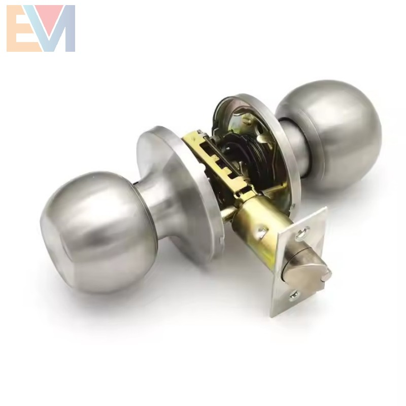 Classic Style Stainless Steel Polished Brushed Interior Bedroom Ball Knob Door Lock