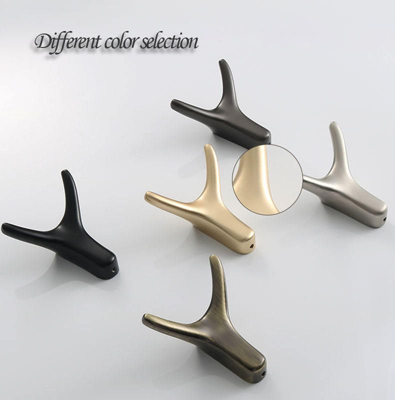 Black Wall Mounted Metal Door Hanger Clothes Wall Coat Hook