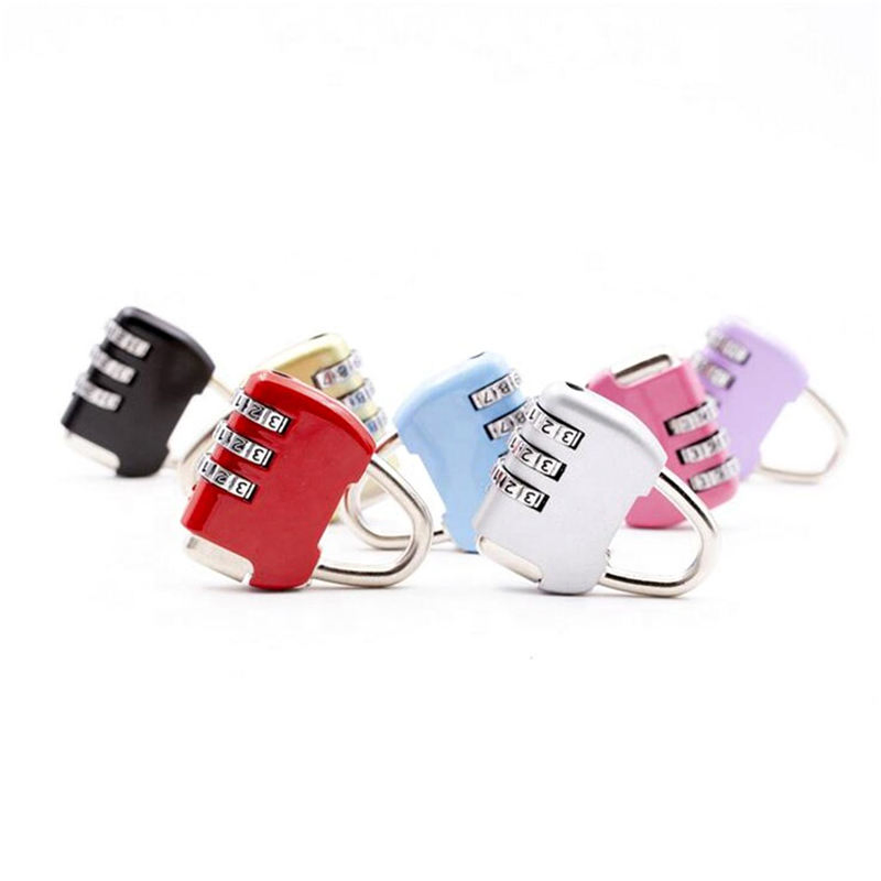 Mini Travel Safety Luggage 3 Digital Luggage Code 3 Zinc Alloy Padlock
