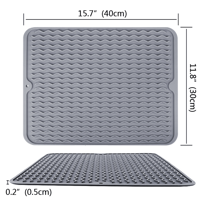 Силиконовый коврик для сушки посуды, утолщенный