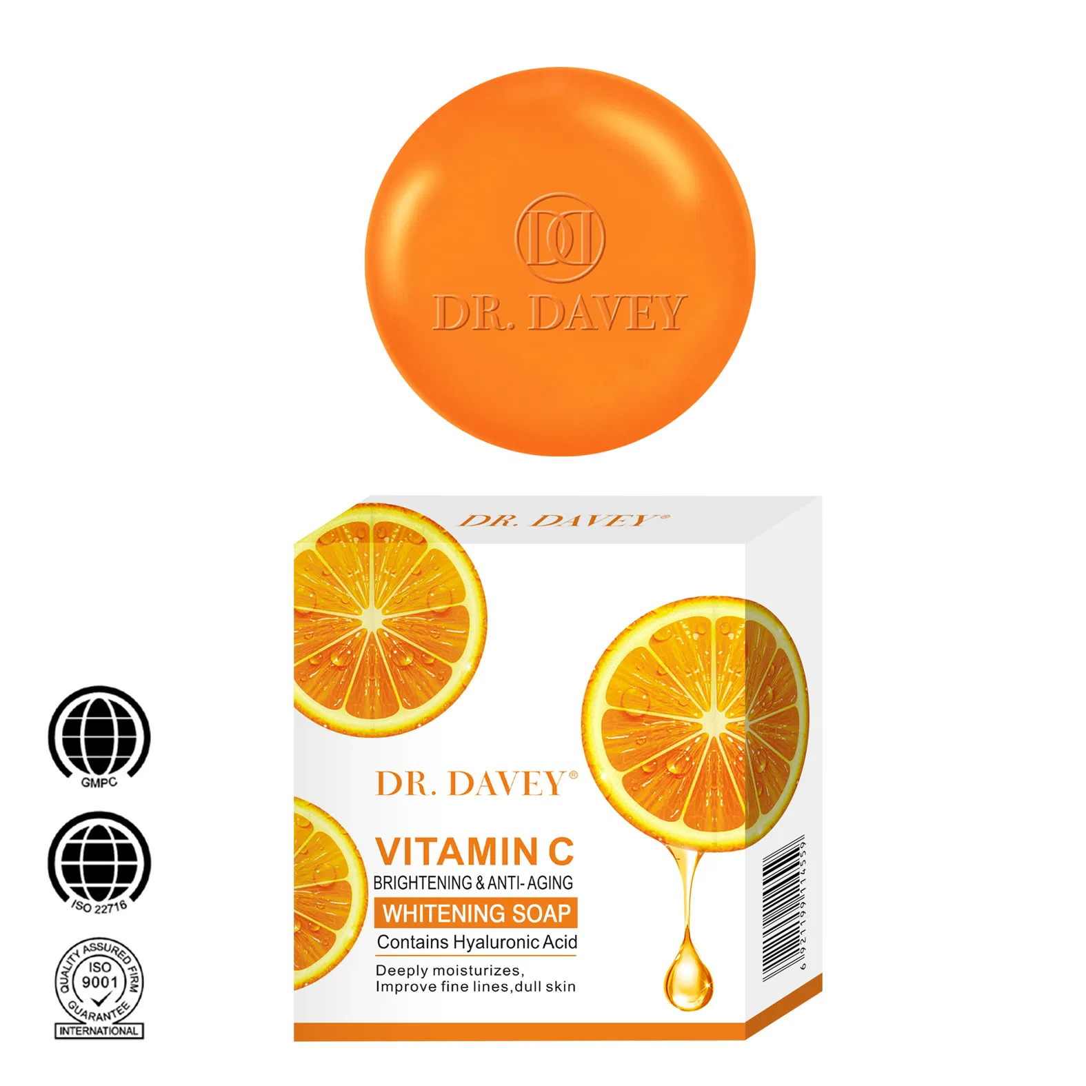 Davey Vitamin C Whitening Soap Brightening&Anti-Aging Contains Hyaluronic Acid