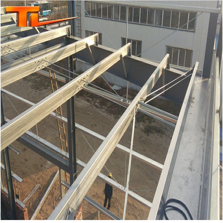 Steel Prefab Steel Warehouse Prefabricated Steel Building Material Galvanized Steel Purlin