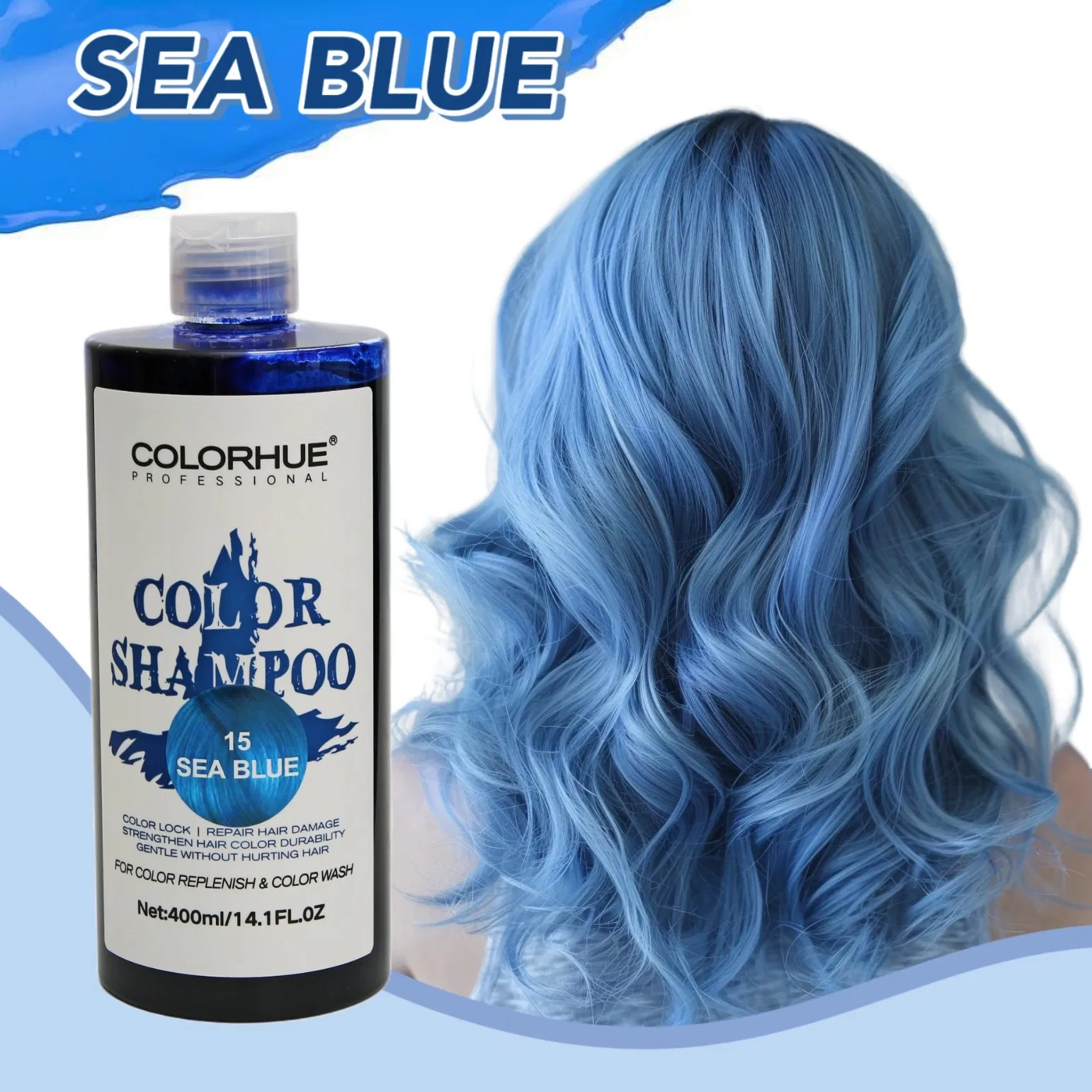 Semi-Permanent Hair Color Wash Shampoo with 20 Colors for Hair Color Changing