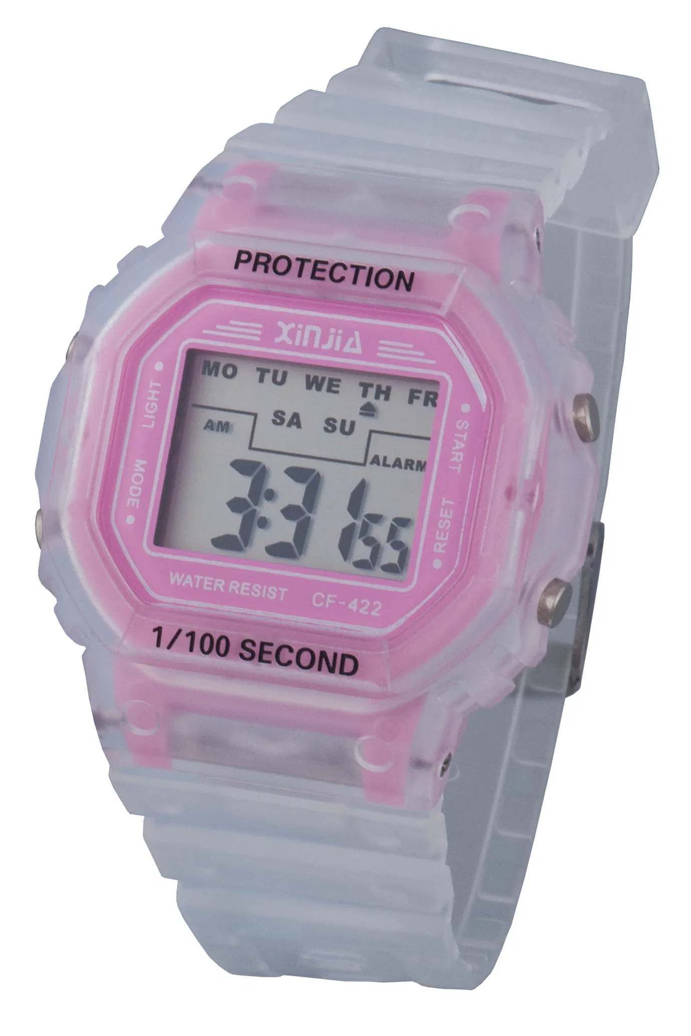 2019 Polular Transfer Plastic Case Digital Watch, 3ATM Water-Resistant