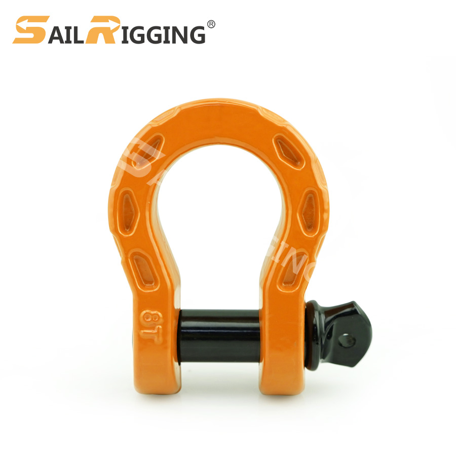 D Forged Winch Custom Shackle Recovery Shackle with Ring Offroad 4X4 Jeep Wrangler Trailer Tow D Ring Shackle for Strap