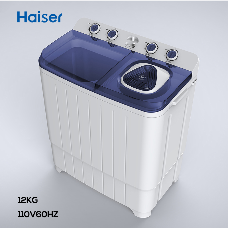 12kg Home Portable Twin Tub Washing Machine with Dryer