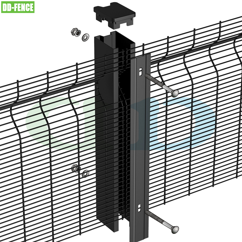 Perimeter High Safety Galvanized Welded Wire Mesh Fencing Panel Metal Steel Iron 358 Anti Climb Security Fence for Airport Prison Border Industrial Boundary