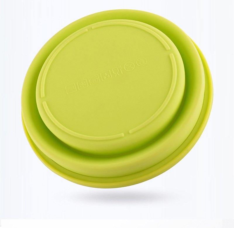 New Round Silicone Lunch Box, Silicone Collapsible Lunch Box for Preservation and Freezing, Silicone Fresh-Keeping Box Lunch Box