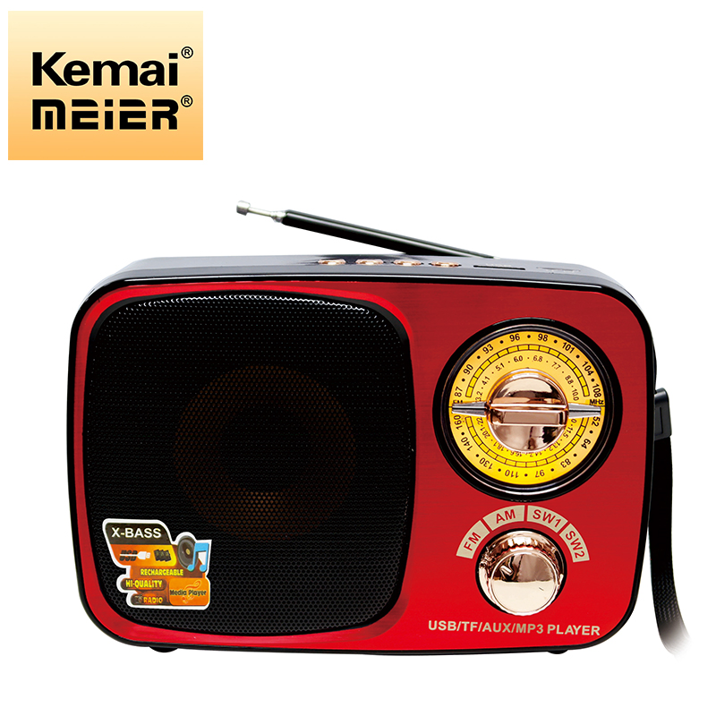 Old Brand Retro Nostalgic Small Portable Speaker Radio, Bluetooth Audio Antique High-Quality Classical Original Wooden Wireless