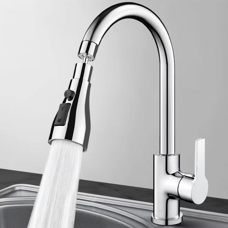 Sanipro Universal Connection Faucet Extension Bubbler Rotatable Pull out Bathroom Kitchen Sink Tap Extender Water Nozzle