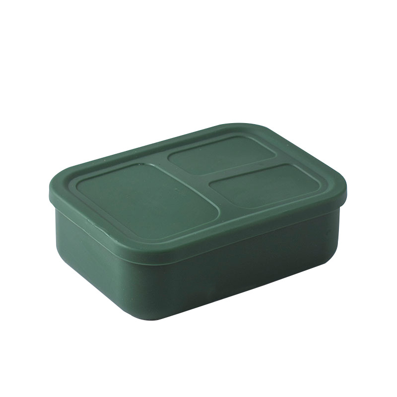 The New Silicone Lunch Box Microwave Heating Compartment Box