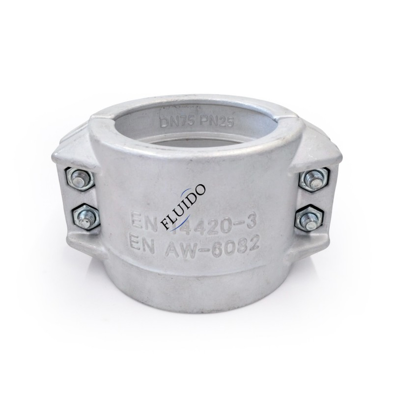 Free Sample En14420-3/DIN2817 Aluminum Safety Spannloc Hose Nozzle Bolted Clamp Safety Camlock Coupling Collar