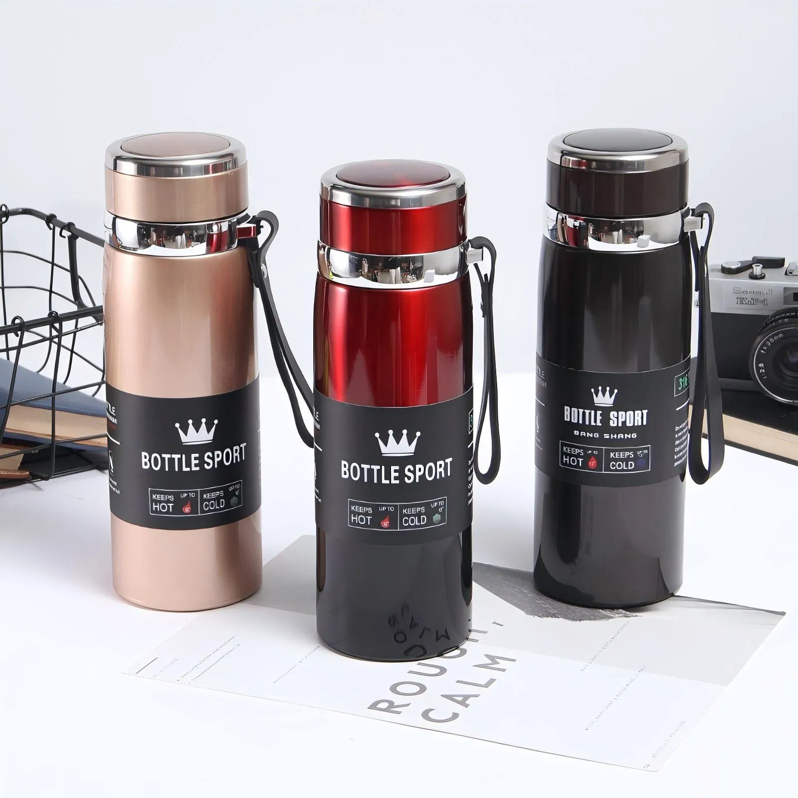 Outdoor Sports Water Portable Large Capacity Space Cup 316 Stainless Steel Thermos Customized Logo Wholesale 600ml 800ml 1000ml