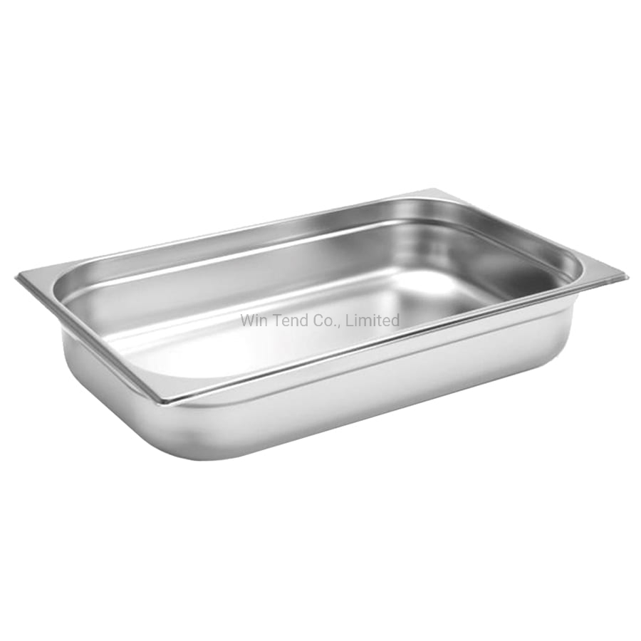 Factory Low Price Stainless Steel Food Gastro Norm Gn Pan Container Tray with Silicone Lid for Restaurant Hotel Kitchen Commercial Catering Equipment