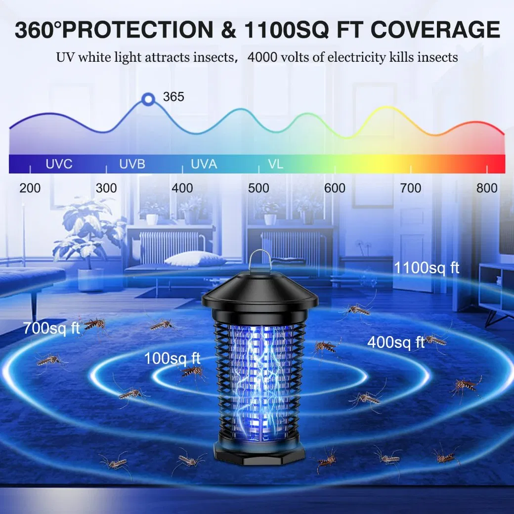 Eco-Friendly Electric Bug Zapper with Weatherproof Design for Garden Use