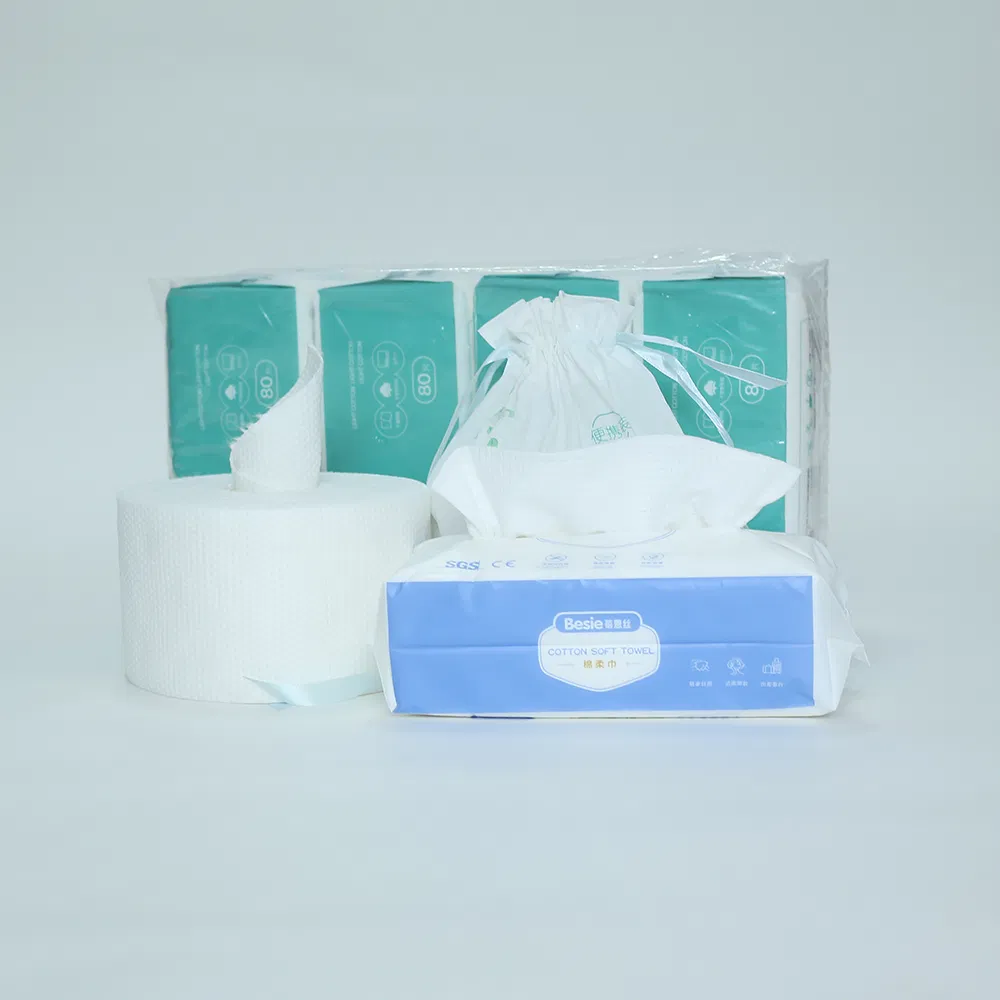 China Factory Disposable Non-Woven Fabric Towel Cleaning Towel for Skin Cleaning