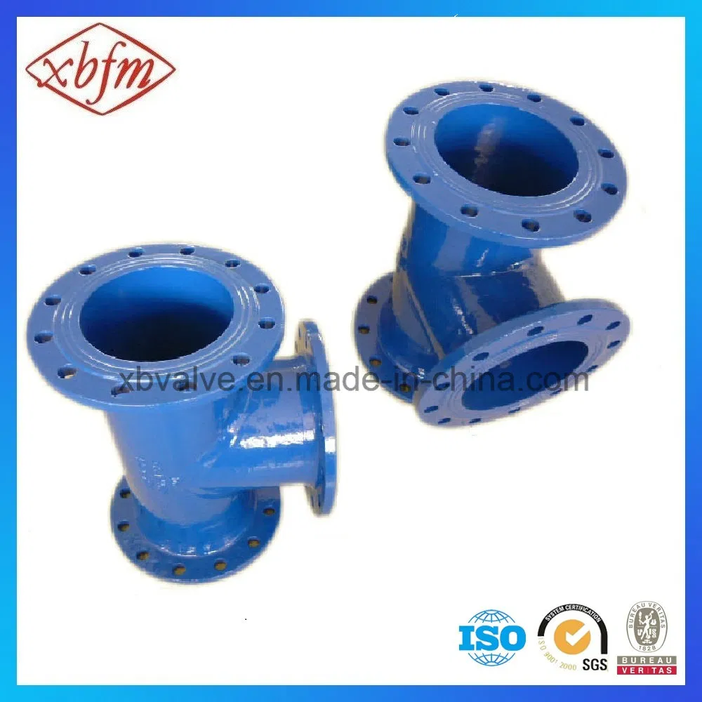 Pipe Line Connection All Flange End Equal Tee