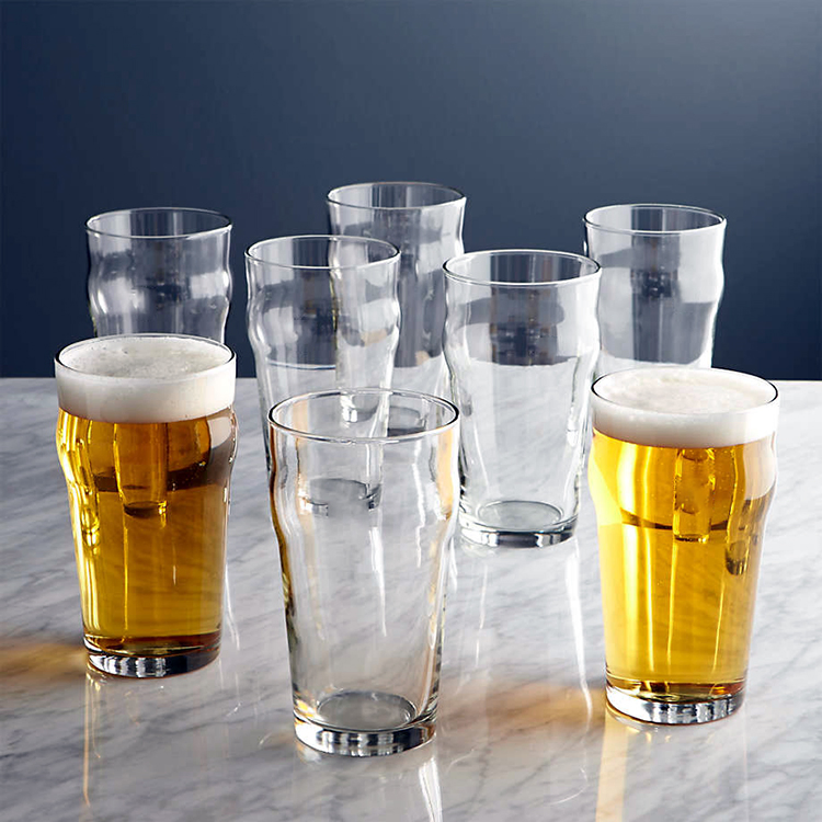 Pint Beer Glasses 16oz Custom Logo Printed Classic Glass Cup