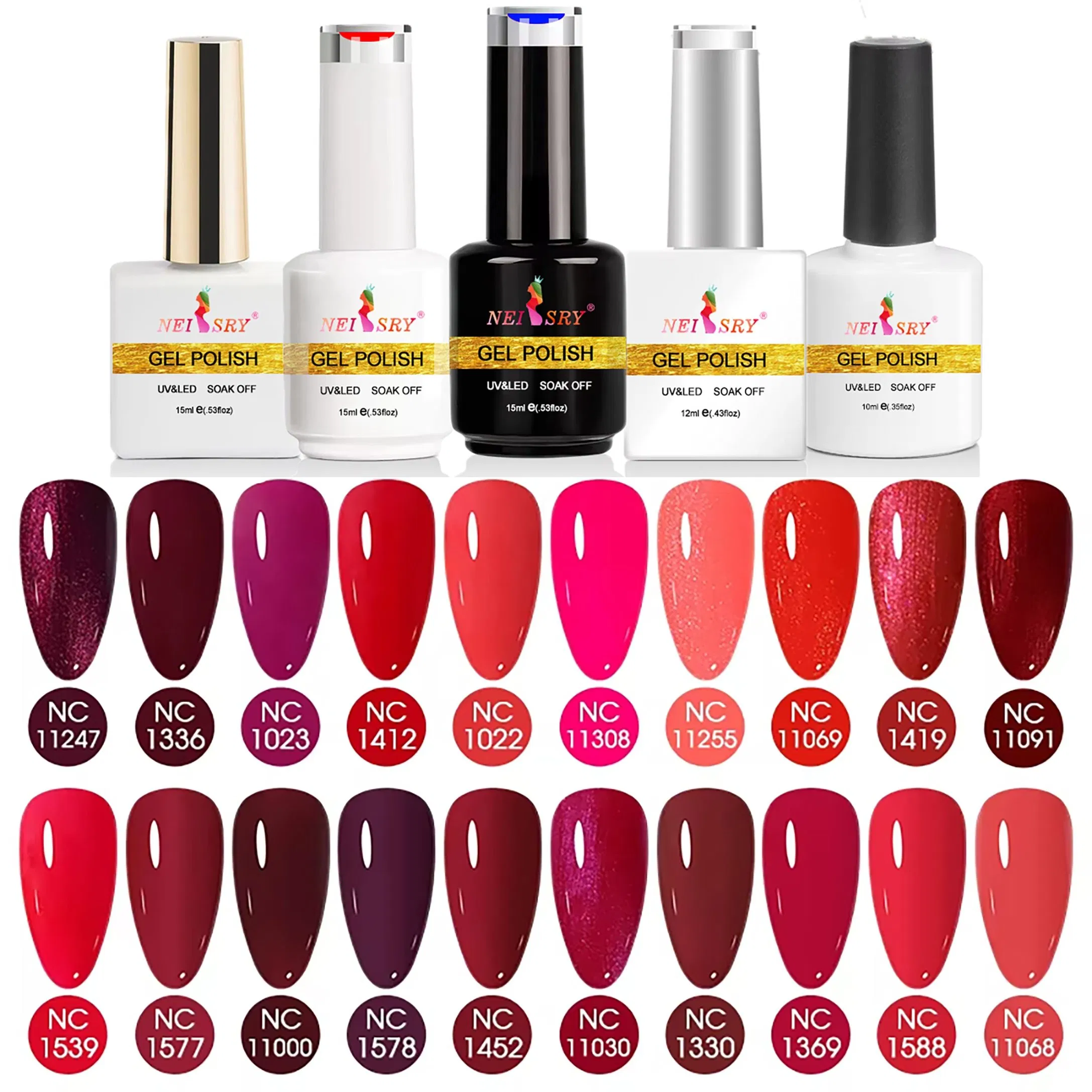 Guangdong Private Label 3D 5 in 1 Wholesale 15ml UV Nail Gel Polish