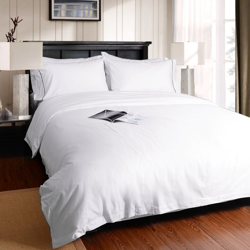 Factory Supply Luxury 100% Cotton White Satin 300tc Bed Linen (JRD764)