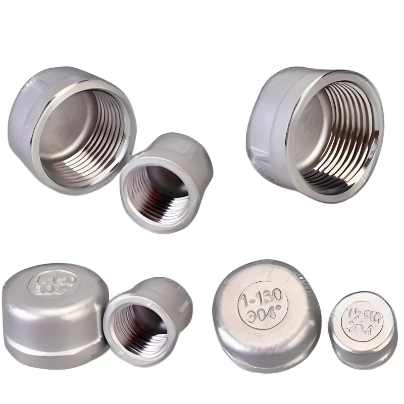 Stainless Steel Pipe Cap 304/316L 3/8" Female Thread Hexagonal Connector