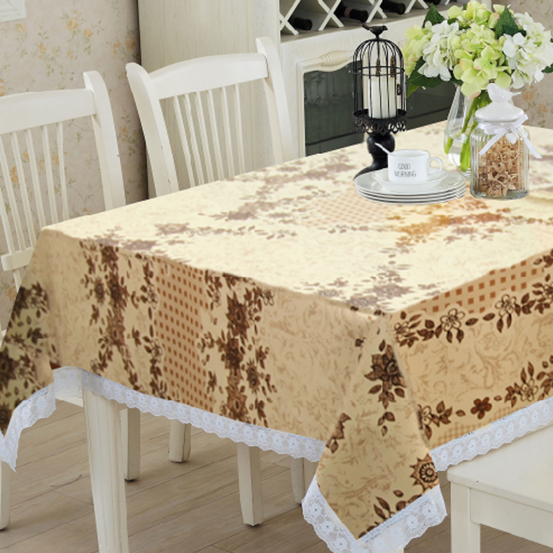 PVC Tablecloth Heavy Duty Vinyl Waterproof Oil-Proof Table Cloth Stain-Resistant Wipeable Rectangle