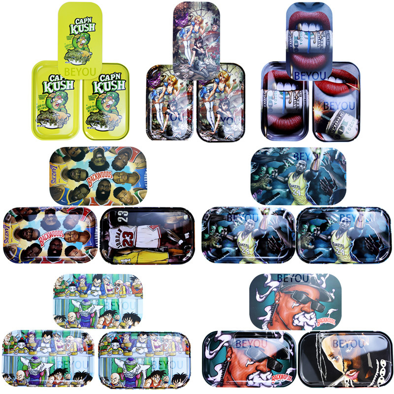 in Stock Cigarette Tray with Lid Rolling Tray Smoking Set