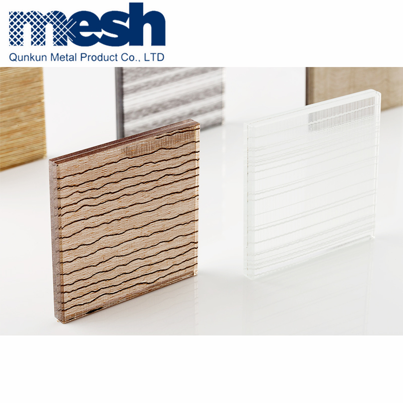 Fireproof Metal Mesh for Interiors Glass Laminated