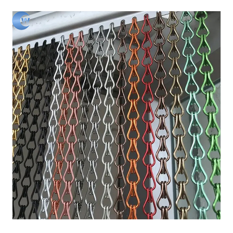 Wholesale 1.8mm Decorative Hook Colors Aluminum Chain Curtain
