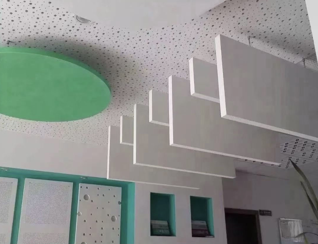 AG. Acoustic Office Interior Design Soundproofing Fiberglass Hanging Baffle Ceiling