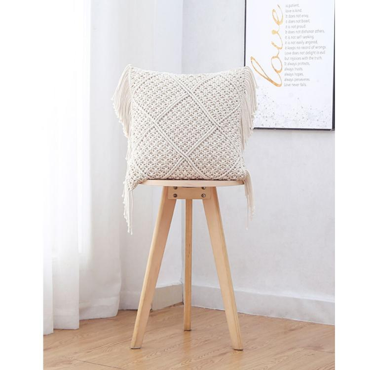 Woven Pillow Covers Macrame Cushion Case for Bed Sofa Couch Bench Car