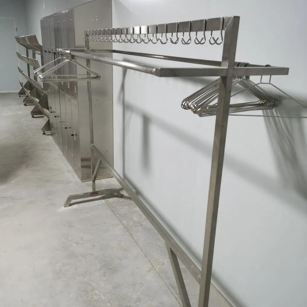 Adjustable Stainless Steel Clothes Rack for Slaughterhouse and Food Industry